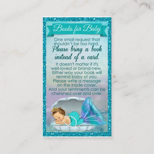 Mermaid Baby Book Request Inserts Baby Shower 130