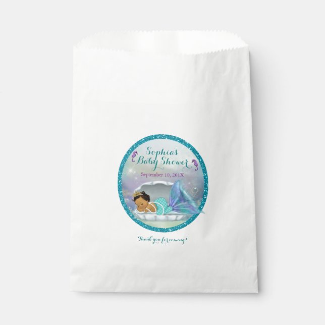 Mermaid Baby Favor Bags MEDIUM 136 (Front)