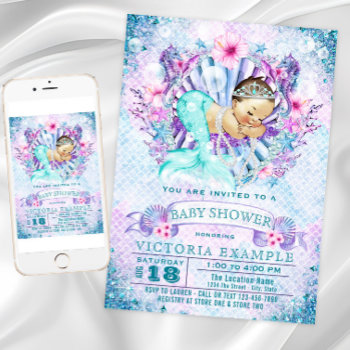Mermaid Baby Mermaid Baby Shower Invitations by The_Baby_Boutique at Zazzle