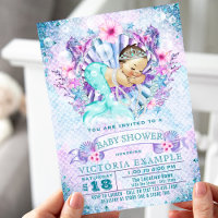 Mermaid Baby Mermaid Baby Shower Invitations