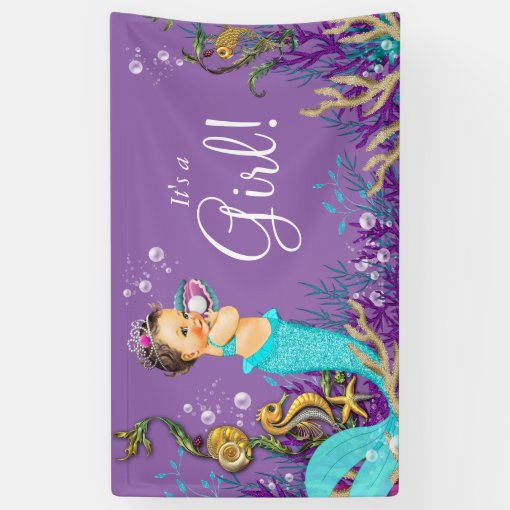 Mermaid Baby Shower Banner | Zazzle