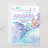 Mermaid Baby Shower by Mail Invitation (Front)