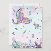 Mermaid Baby Shower by Mail Under the Sea Baby Invitation (Back)