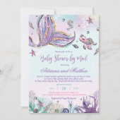 Mermaid Baby Shower by Mail Under the Sea Baby Invitation (Front)