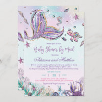 Mermaid Baby Shower by Mail Under the Sea Baby Invitation