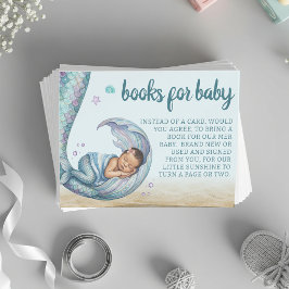 Mermaid Baby Shower Diaper Raffle Enclosure Card