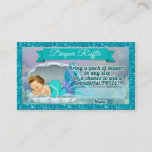 Mermaid Baby Shower Diaper Raffle Tickets #130 Enclosure Card at Zazzle