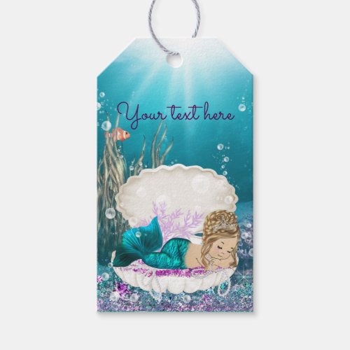 Mermaid Baby Shower Favor Gift Tags