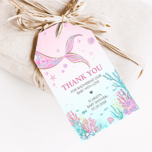 Mermaid Baby Shower Favor Tag