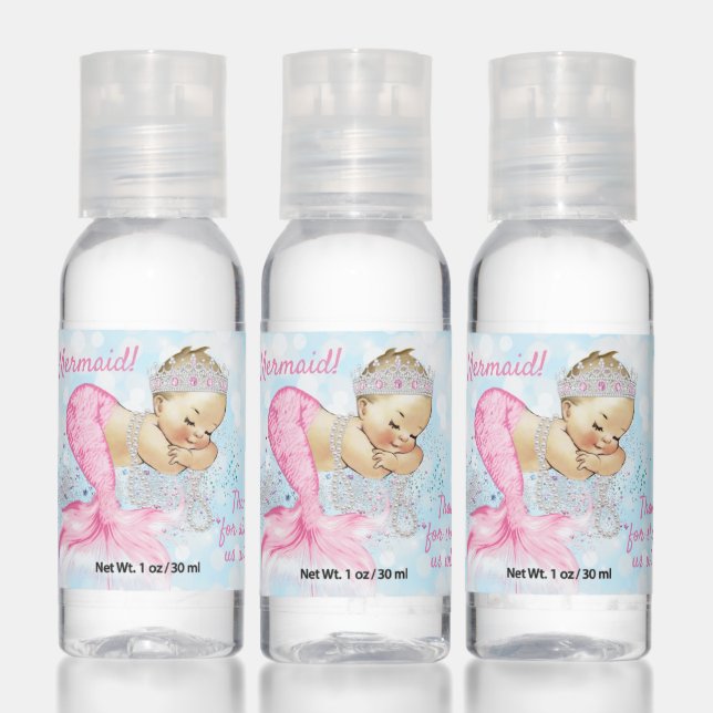 Mermaid Baby Shower Hand Sanitizer (Set)