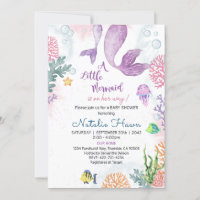 Mermaid Baby Shower Invitation