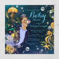 Mermaid Baby Shower Invitation