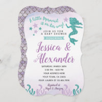 Mermaid Baby Shower Invitation