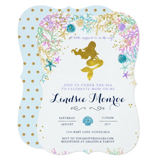 Mermaid Baby Shower Invitation