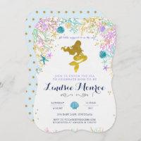 Mermaid Baby Shower Invitation