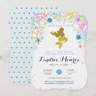 Mermaid Baby Shower Invitation