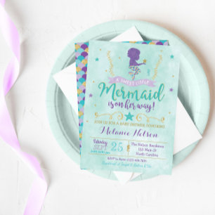 Mermaid Baby Shower Invitation