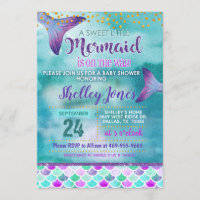 Mermaid Baby Shower Invitation