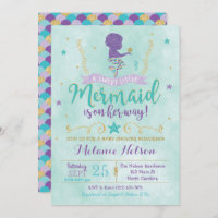 Mermaid Baby Shower Invitation