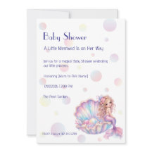 Mermaid Baby Shower Invitation – A Little Mermaid
