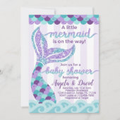 Mermaid Baby Shower Invitation Invite (Front)