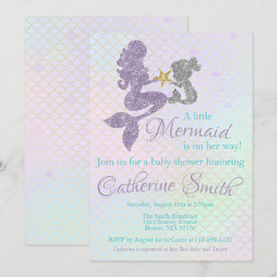 Mermaid Baby Shower Invitations Zazzle