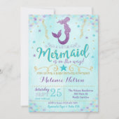 Mermaid Baby Shower Invitation Sprinkle (Front)