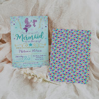 Mermaid Baby Shower Invitation Sprinkle