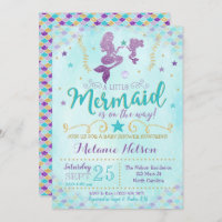 Mermaid Baby Shower Invitation Sprinkle