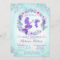 Mermaid Baby Shower Invitation Sprinkle