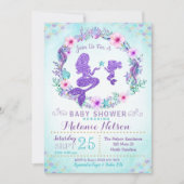 Mermaid Baby Shower Invitation Sprinkle (Front)