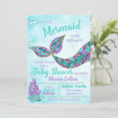 Mermaid Baby SHower Invitation, Under the Sea Invitation (Standing Front)