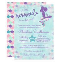 Mermaid Baby Shower Invitations for a Baby Girl
