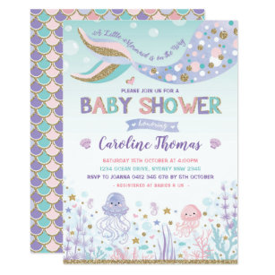 pool party baby shower invitations