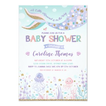 Mermaid Baby Shower Invite Under The Sea Party Mermaid Baby Shower Invite Under The Sea Party
