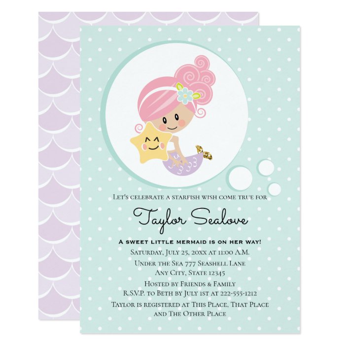 mermaid baby shower invitations party city