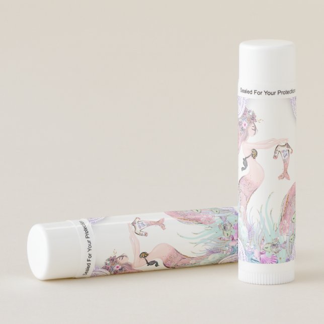 Mermaid Baby Shower Lip Balm (Front)