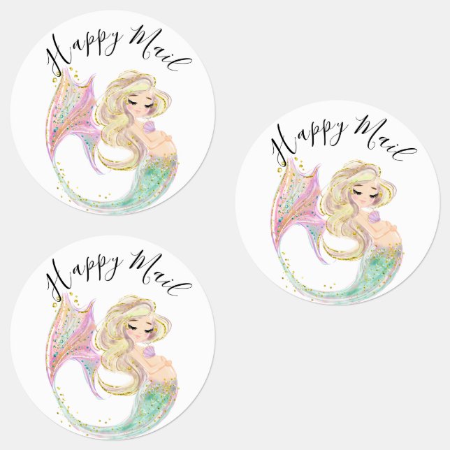 Mermaid Baby Shower Mother To BE  Labels (Group)