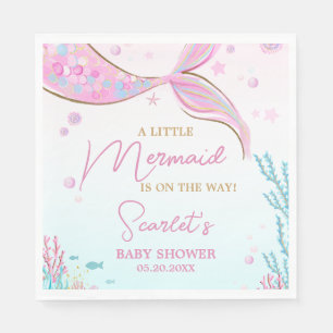 Mermaid Baby Shower Napkins