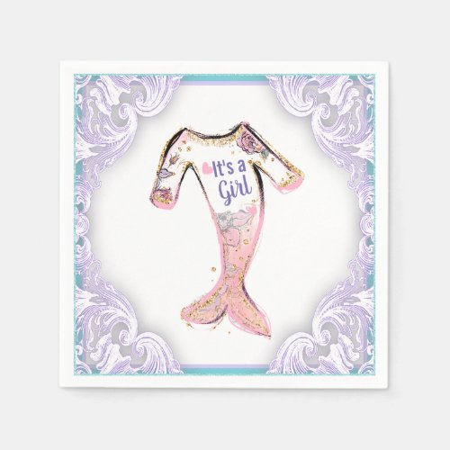 Mermaid Baby Shower Napkins