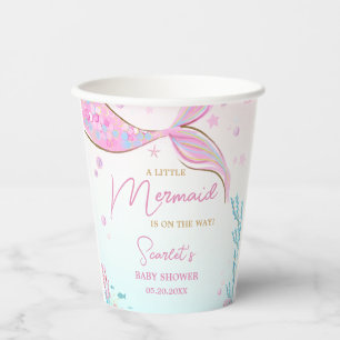 Mermaid Baby Shower Paper Cups