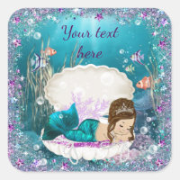 Mermaid Baby Shower Stickers