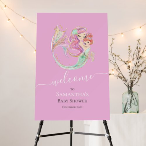 Mermaid Baby Shower Sweet Little Mermaid  Foam Board