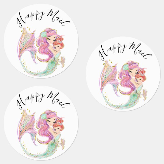 Mermaid Baby Shower Sweet Little Mermaid  Labels (Group)