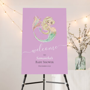 Mermaid Baby Shower Sweet Mother to Be Pink Foam Board