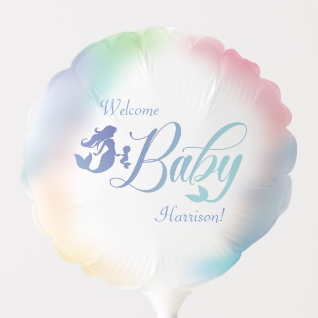 Mermaid Baby Shower Under the Sea Balloon (Front)