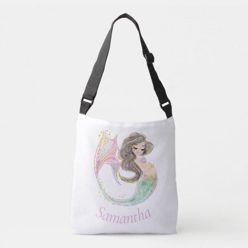 Mermaid Baby Shower Under The Sea Glitter Crossbody Bag