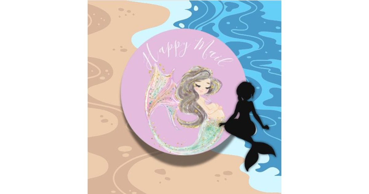 Mermaid Baby Shower. Under The Sea Labels | Zazzle