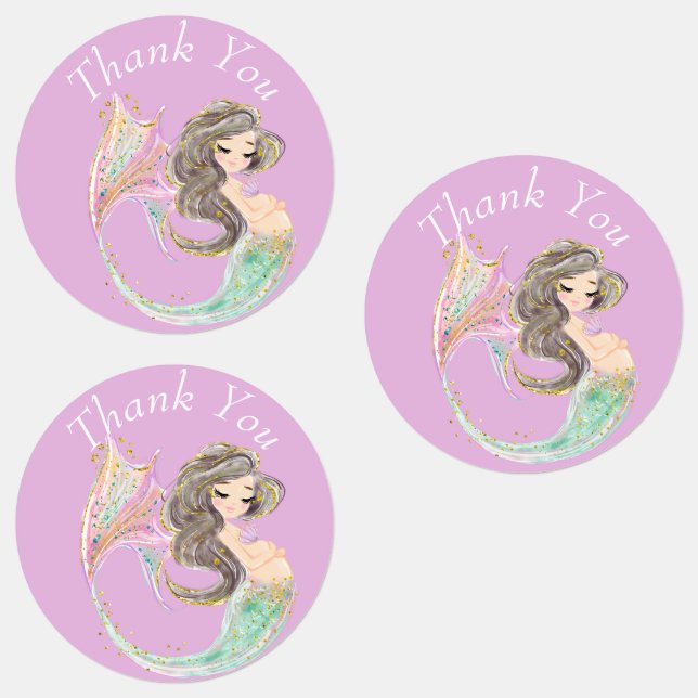 Mermaid Baby Shower. Under The Sea Labels (Group)