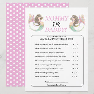 Mermaid baby shower under the sea mommy daddy invitation